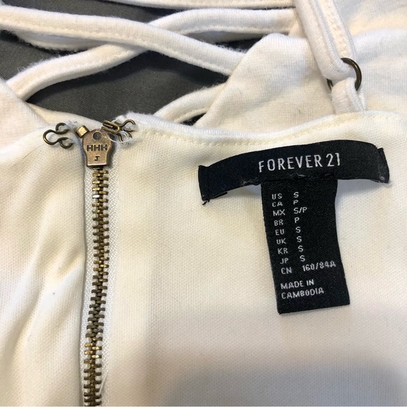 Forever 21 Cream Strappy Crop Top Bralette - Picture 6 of 15